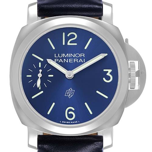 Photo of Panerai Luminor Blu Mare 44mm Steel Mens Watch PAM01085 Box Card