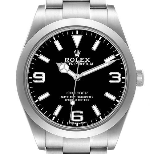Photo of Rolex Explorer I 39 Black Dial Steel Mens Watch 214270