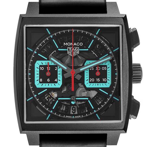Photo of Tag Heuer Monaco Calibre 02 Black Dial Titanium Mens Watch CBL2184 Unworn