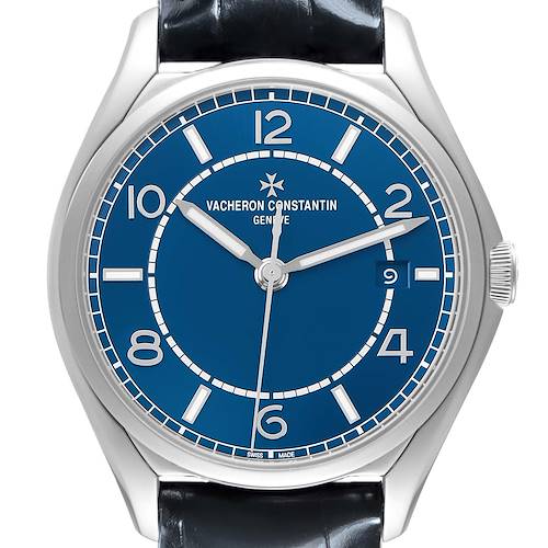 Photo of Vacheron Constantin Fifty Six Blue Dial Steel Mens Watch 4600E Card